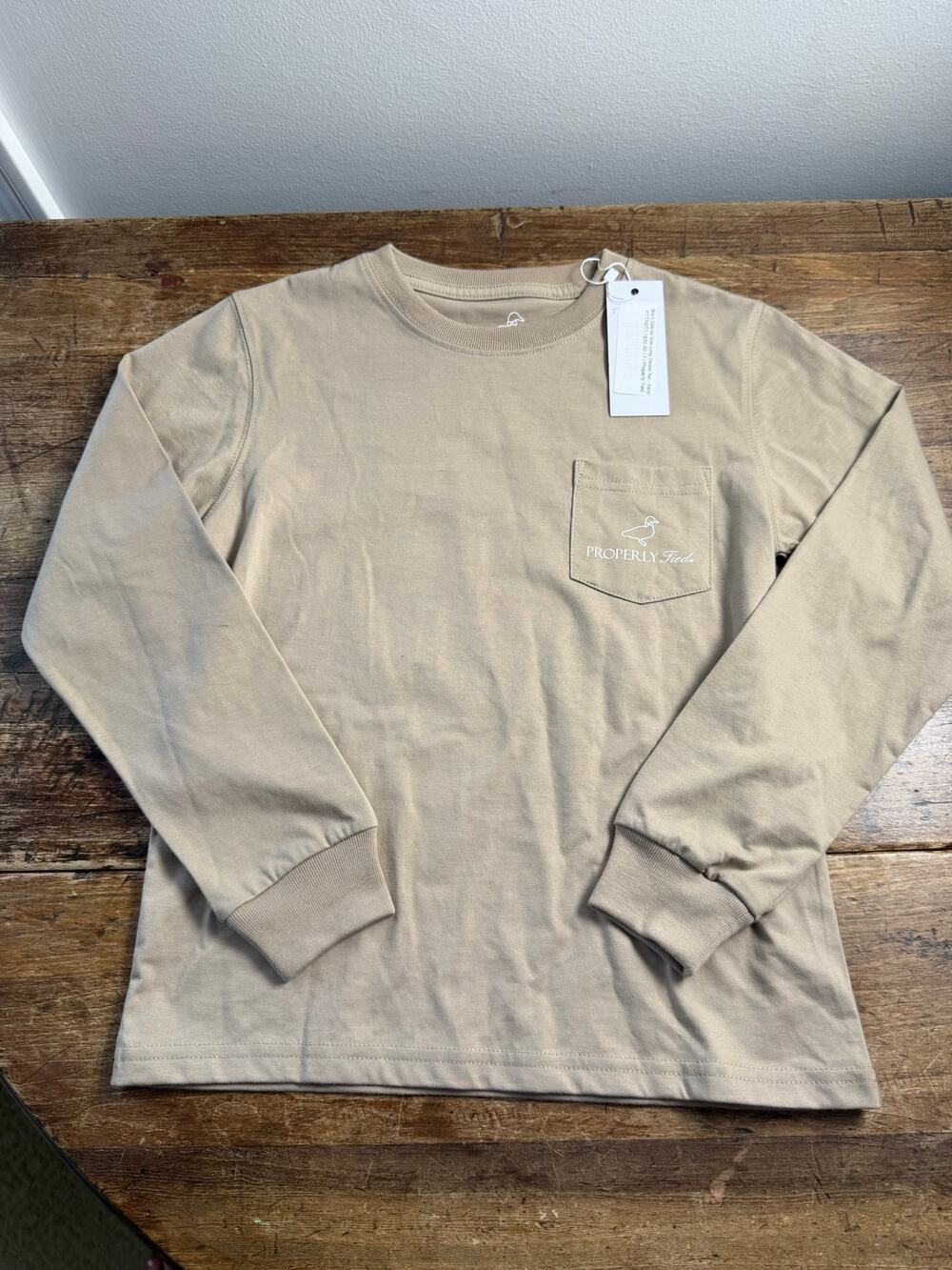 Properly Tied Side By Side Long Sleeve Pima Cotton Tee size 7 NWT